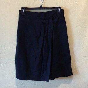 Blassport bill blass Black Women's Skort linen & cotton vintage medium 10 z14